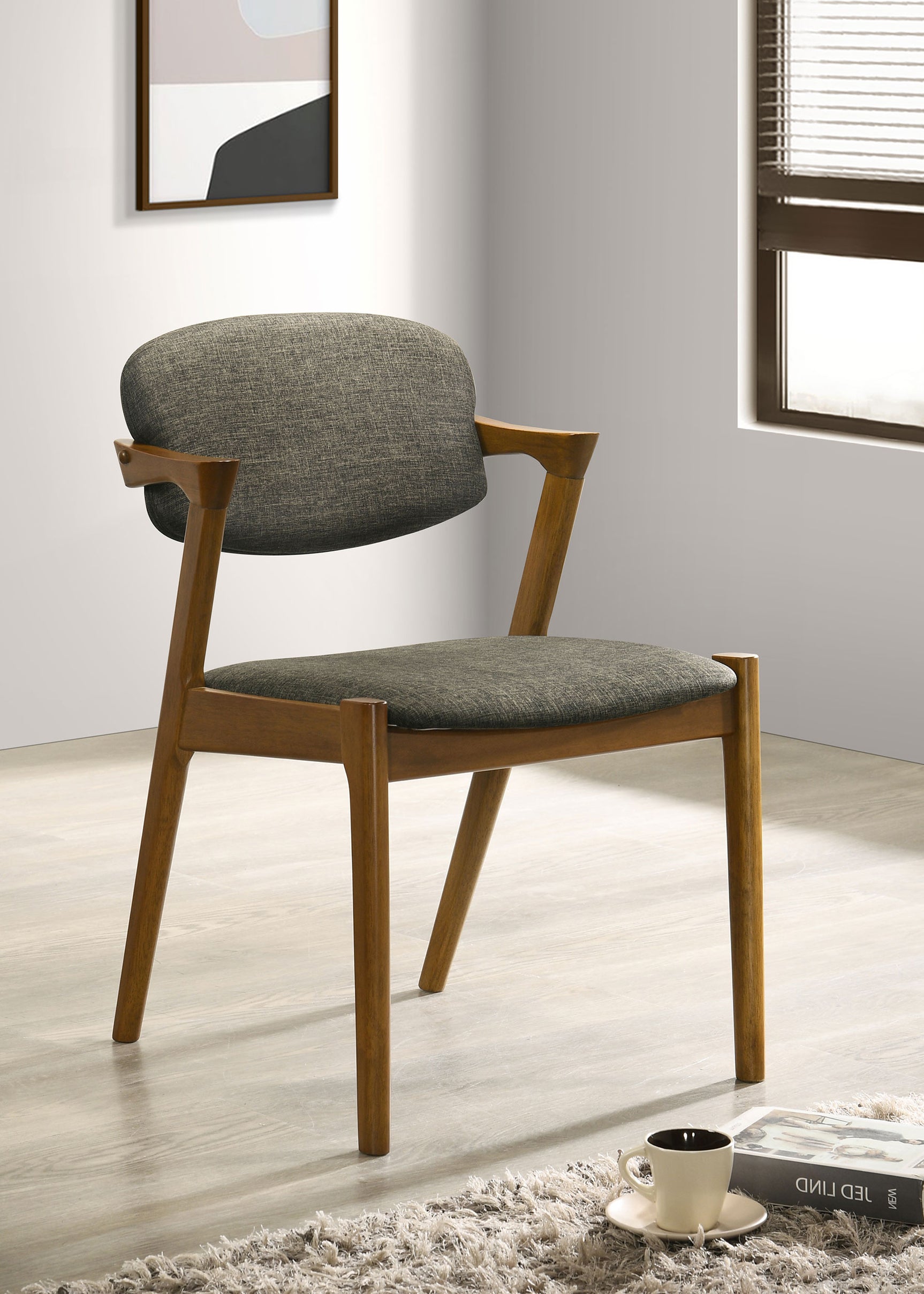 Malone Padded Wood Dining Arm Chair Dark Walnut (Set of 2) - Tampa Furniture Outlet