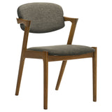 Malone Padded Wood Dining Arm Chair Dark Walnut (Set of 2) - Tampa Furniture Outlet