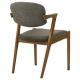 Malone Padded Wood Dining Arm Chair Dark Walnut (Set of 2) - Tampa Furniture Outlet