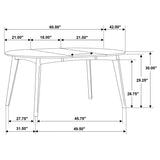Jedda 5-piece Oval Dining Table Set Dark Walnut - Tampa Furniture Outlet