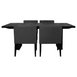 Catherine 5-piece Rectangular Dining Table Set Black - Tampa Furniture Outlet