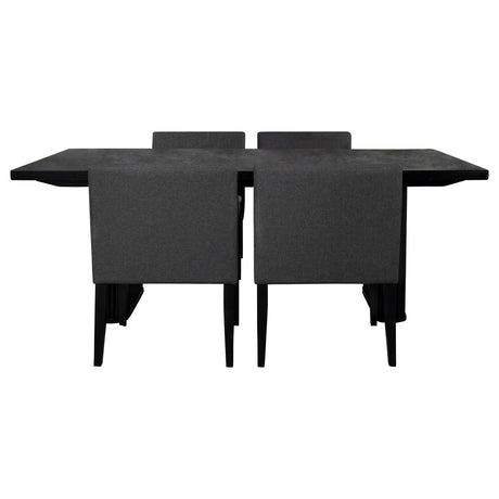 Catherine 5-piece Rectangular Dining Table Set Black - Tampa Furniture Outlet