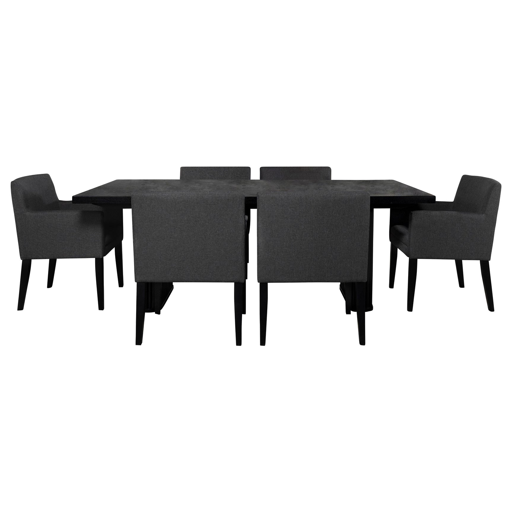 Catherine 7-piece Rectangular Dining Table Set Black - Tampa Furniture Outlet