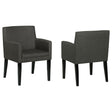 Tampa Furniture Outlet - Coaster - Catherine Upholstered Dining Arm Chair Grey (Set of 2) - 106252