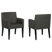Tampa Furniture Outlet - Coaster - Catherine Upholstered Dining Arm Chair Grey (Set of 2) - 106252