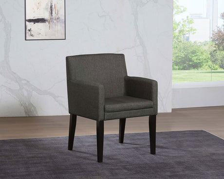 Catherine Upholstered Dining Arm Chair Grey (Set of 2) - Tampa Furniture Outlet