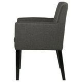 Catherine Upholstered Dining Arm Chair Grey (Set of 2) - Tampa Furniture Outlet