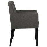 Catherine Upholstered Dining Arm Chair Grey (Set of 2) - Tampa Furniture Outlet