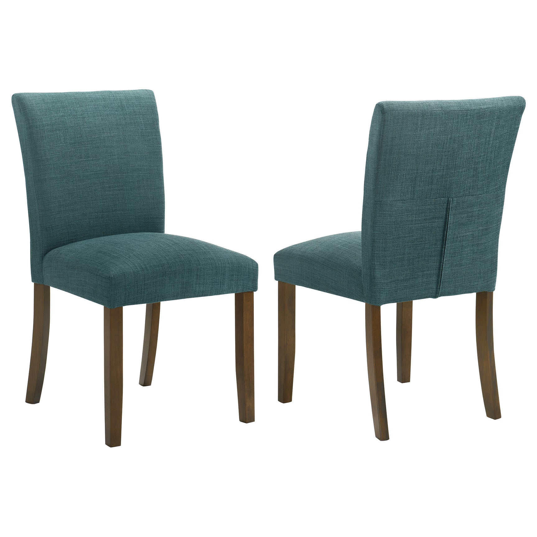 Tampa Furniture Outlet - Coaster - Paxton Upholstered Dining Side Chair Teal Blue (Set of 2) - 106377