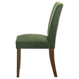 Paxton Upholstered Dining Side Chair Green (Set of 2) - Tampa Furniture Outlet