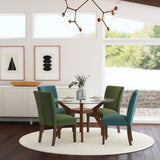 Paxton Upholstered Dining Side Chair Green (Set of 2) - Tampa Furniture Outlet