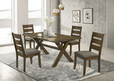 Tampa Furniture Outlet - Coaster - Alston 5-piece Rectangular Dining Table Set Knotty Nutmeg - 106381-S5