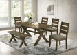 Tampa Furniture Outlet - Coaster - Alston 6-piece Rectangular Dining Table Set Knotty Nutmeg - 106381-S6