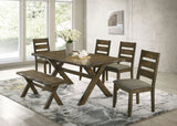 Tampa Furniture Outlet - Coaster - Alston 6-piece Rectangular Dining Table Set Knotty Nutmeg - 106381-S6