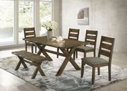 Tampa Furniture Outlet - Coaster - Alston 6-piece Rectangular Dining Table Set Knotty Nutmeg - 106381-S6