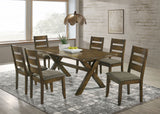 Tampa Furniture Outlet - Coaster - Alston 7-piece Rectangular Dining Table Set Knotty Nutmeg - 106381-S7