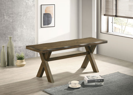 Alston 47-inch Solid Wood Dining Bench Knotty Nutmeg - Tampa Furniture Outlet