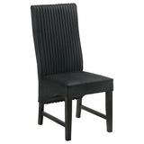 Barrand Upholstered Dining Side Chair Black (Set of 2) - Tampa Furniture Outlet