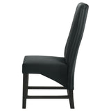 Barrand Upholstered Dining Side Chair Black (Set of 2) - Tampa Furniture Outlet