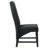 Barrand Upholstered Dining Side Chair Black (Set of 2) - Tampa Furniture Outlet