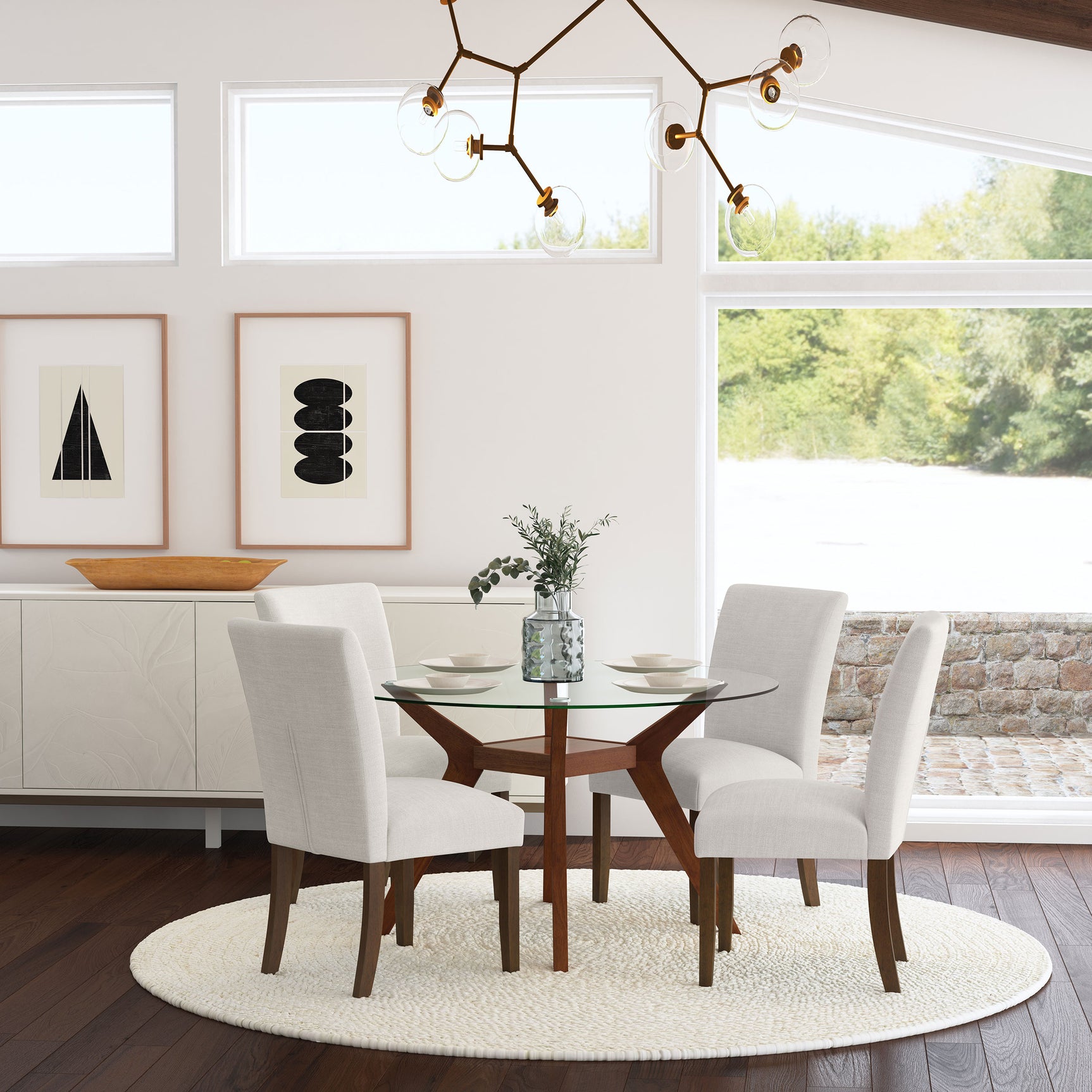 Paxton Upholstered Dining Side Chair Beige (Set of 2) - Tampa Furniture Outlet