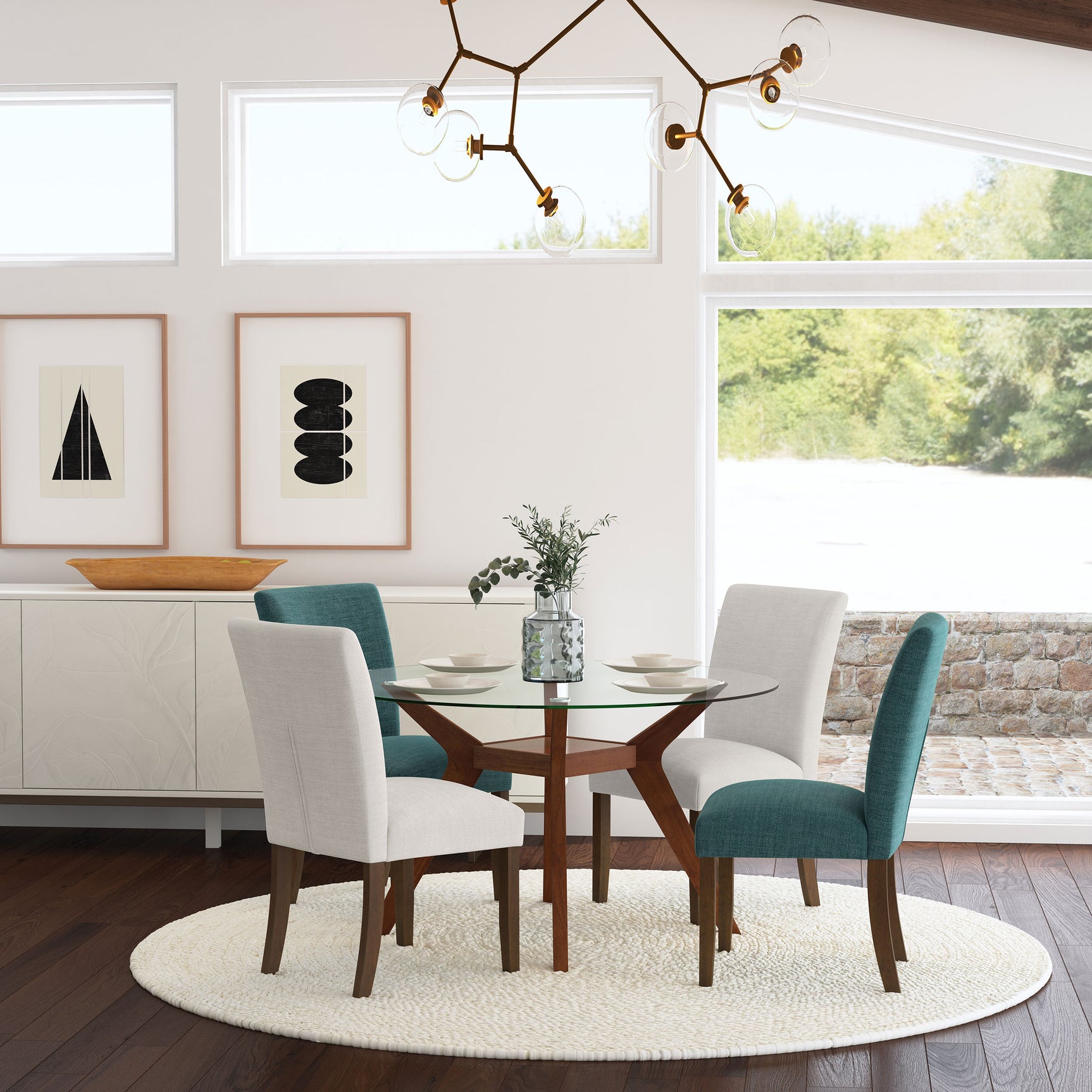 Paxton Upholstered Dining Side Chair Beige (Set of 2) - Tampa Furniture Outlet