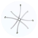 Beckham Round 46-inch Glass Top Dining Table Chrome - Tampa Furniture Outlet
