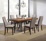 Tampa Furniture Outlet - Coaster - Spring Creek 7-piece Rectangular Dining Table Set Taupe - 106581-S7G
