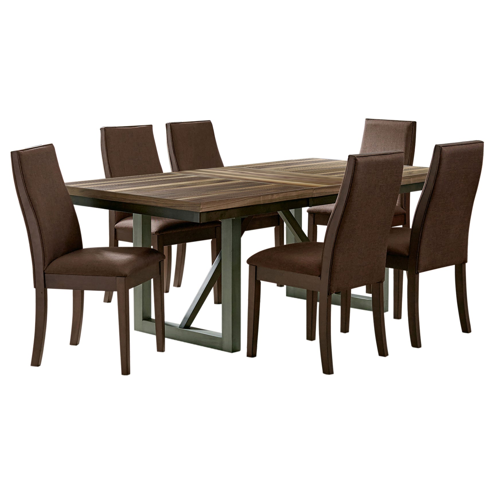 Spring Creek 7-piece Rectangular Dining Table Set Chocolate - Tampa Furniture Outlet