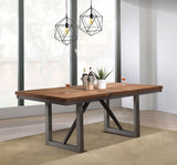 Spring Creek 77-inch Extension Dining Table Natural Walnut - Tampa Furniture Outlet