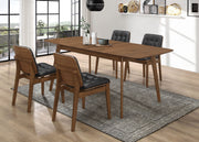 Tampa Furniture Outlet - Coaster - Redbridge Rectangular 5-piece Dining Set Natural Walnut - 106591-S5K