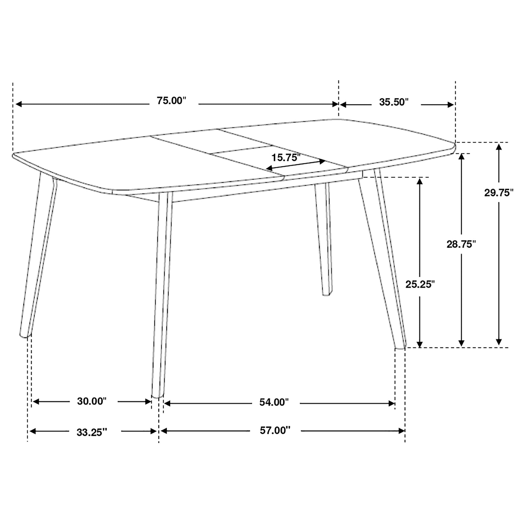 Redbridge Rectangular 5-piece Dining Set Natural Walnut - Tampa Furniture Outlet