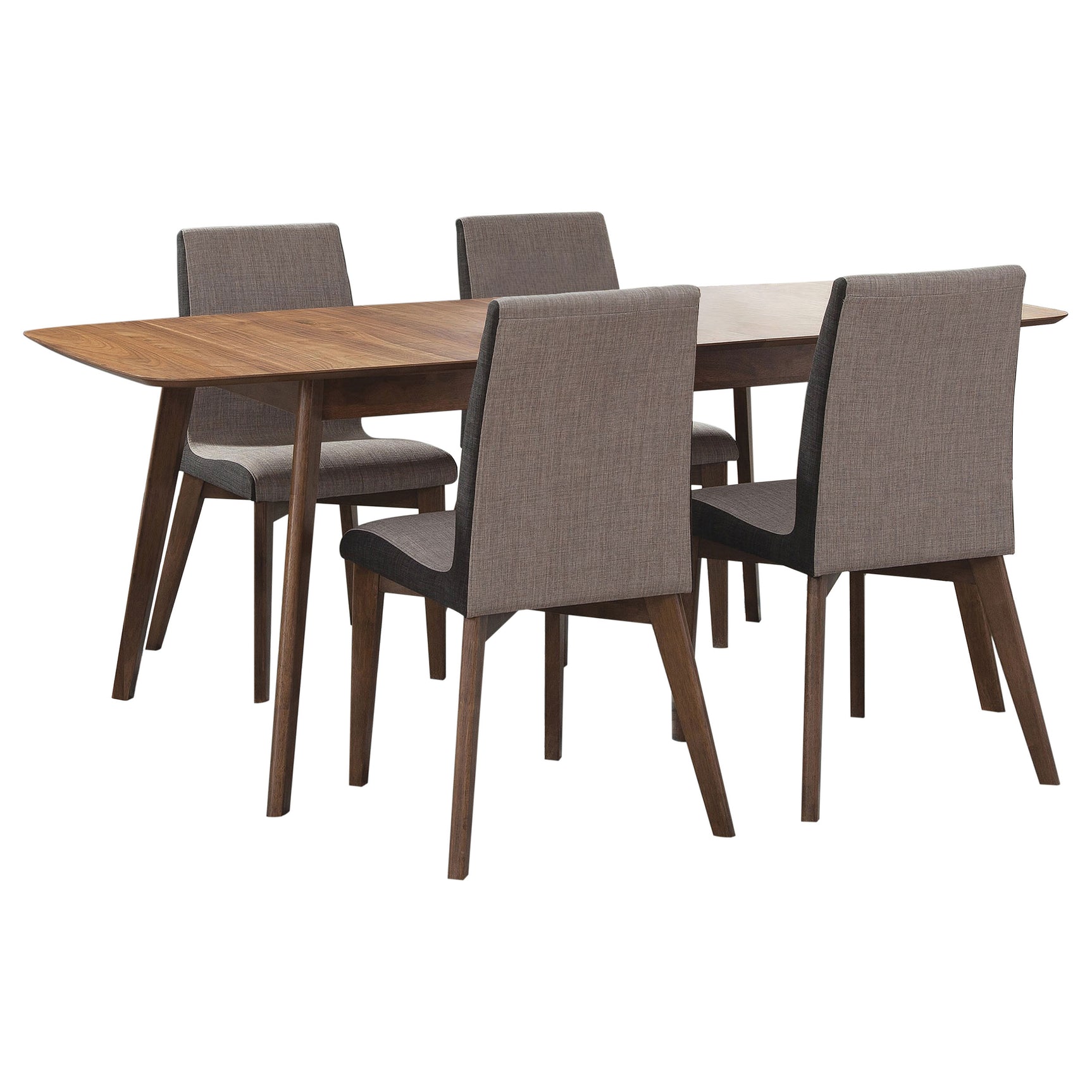 Redbridge 5-piece Rectangular Dining Set Natural Walnut - Tampa Furniture Outlet