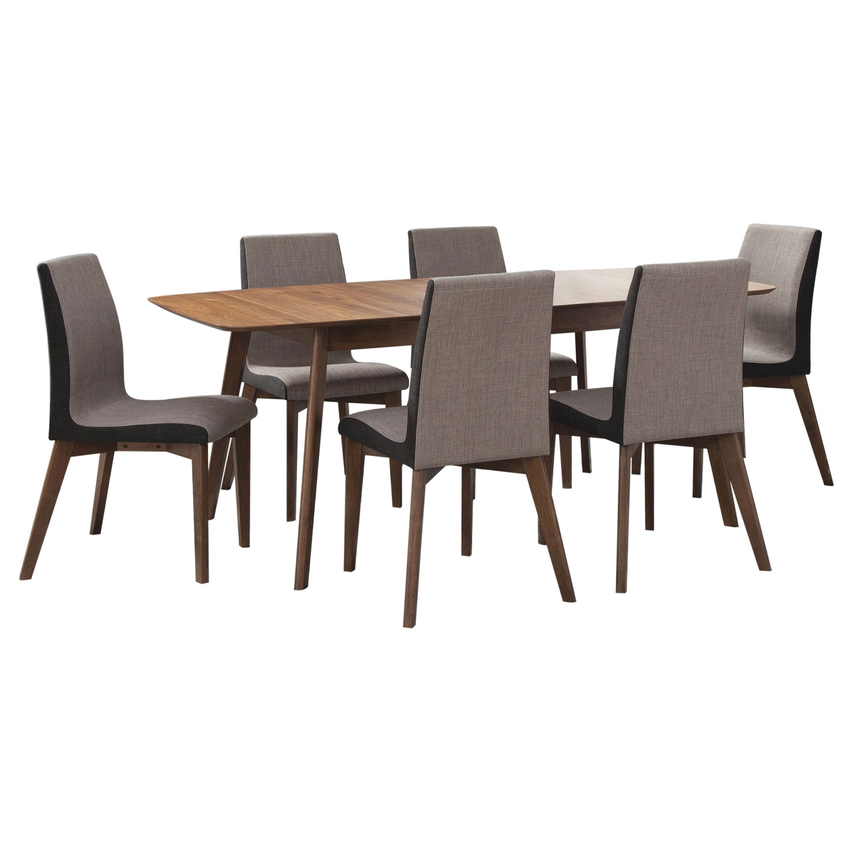 Redbridge 7-piece Rectangular Dining Set Natural Walnut - Tampa Furniture Outlet