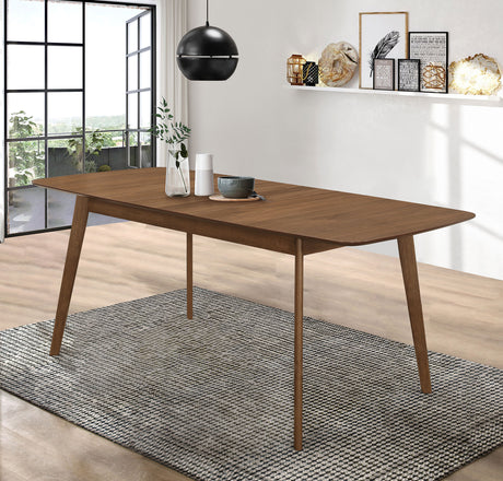 Redbridge 75-inch Extension Leaf Dining Table Natural Walnut - Tampa Furniture Outlet
