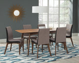 Redbridge 75-inch Extension Leaf Dining Table Natural Walnut - Tampa Furniture Outlet