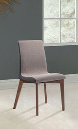 Redbridge Upholstered Dining Side Chair Walnut (Set of 2) - Tampa Furniture Outlet