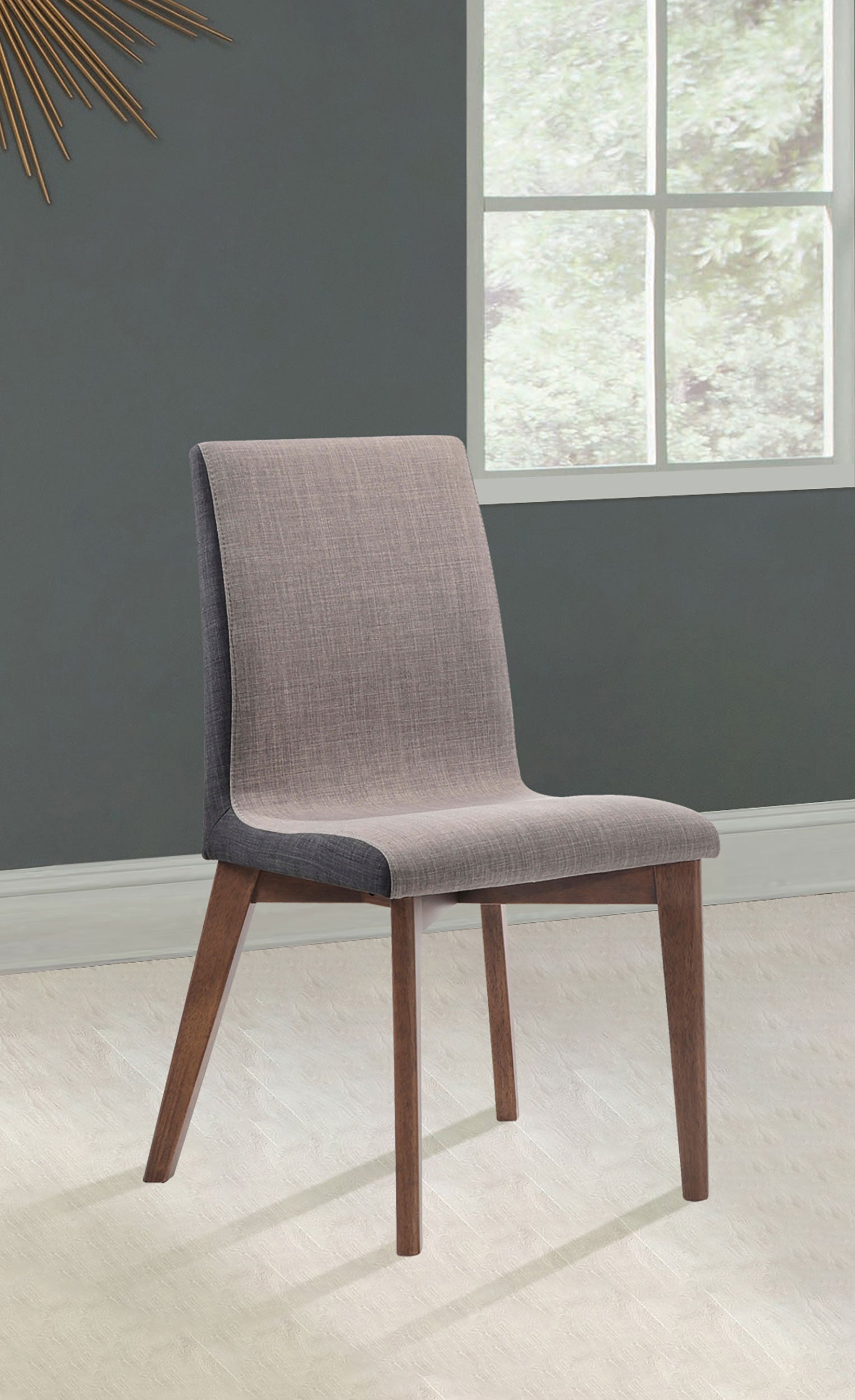 Redbridge Upholstered Dining Side Chair Walnut (Set of 2) - Tampa Furniture Outlet