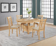 Tampa Furniture Outlet - Coaster - Lavon 5-piece Oval Extension Leaf Dining Set Light Oak - 106620-S5