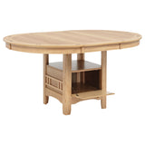 Tampa Furniture Outlet - Coaster - Lavon Oval 60-inch Wood Extension Leaf Dining Table Light Oak - 106620