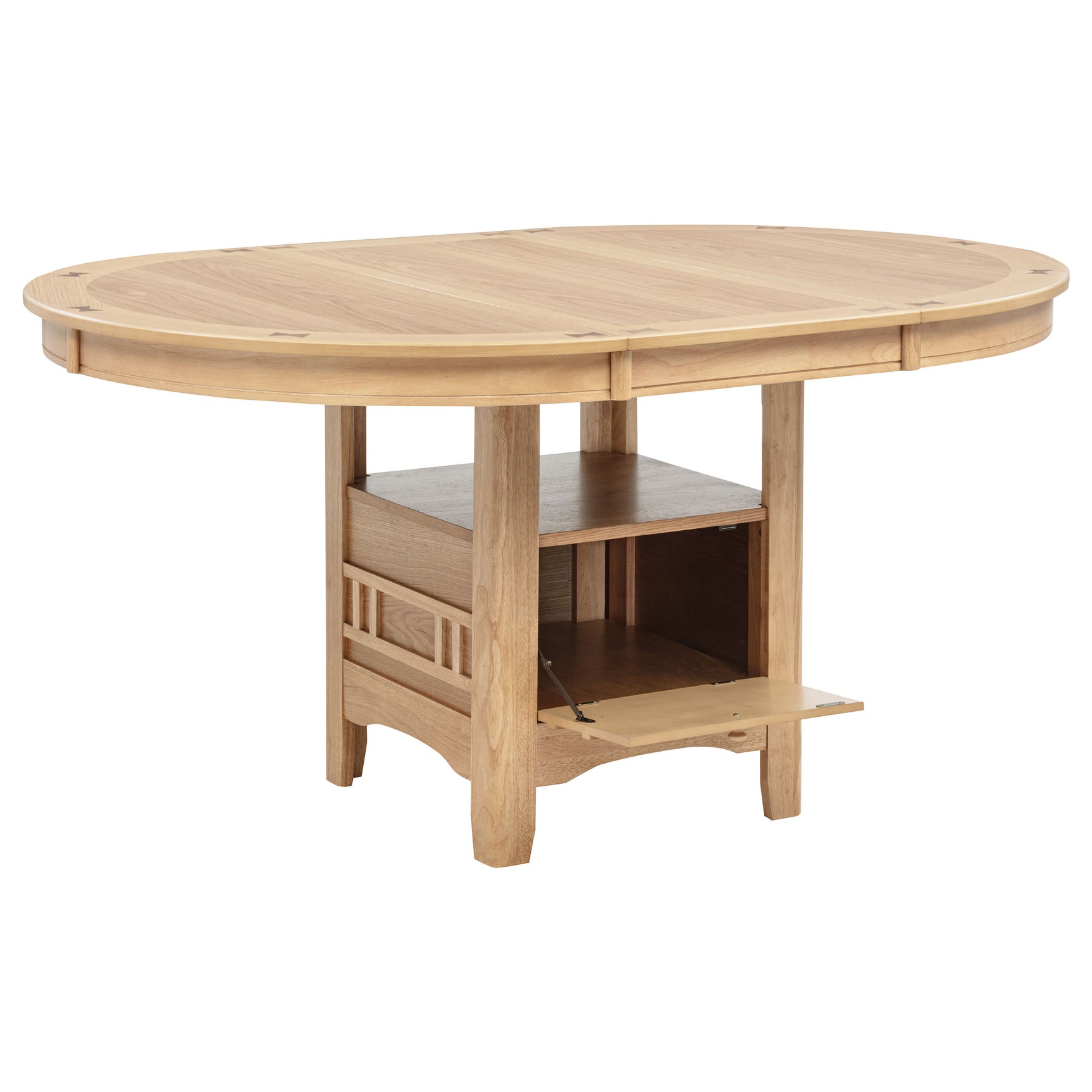 Tampa Furniture Outlet - Coaster - Lavon Oval 60-inch Wood Extension Leaf Dining Table Light Oak - 106620