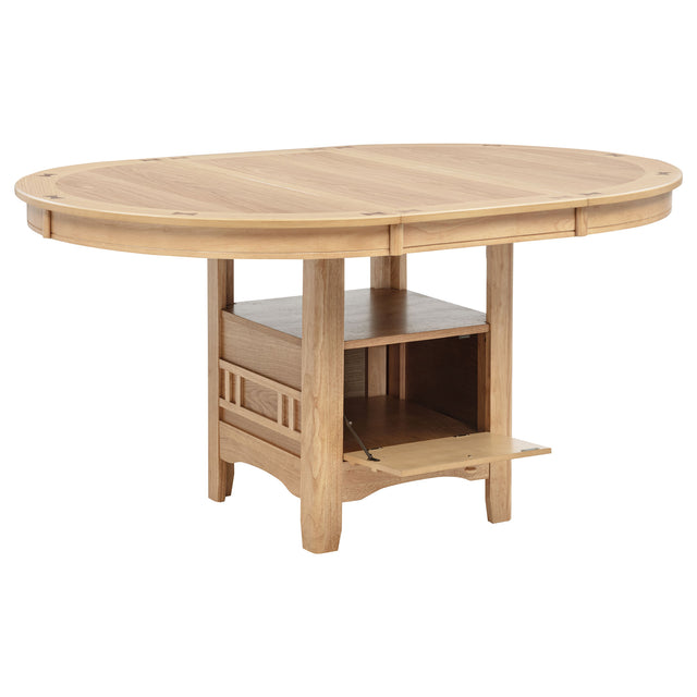 Tampa Furniture Outlet - Coaster - Lavon Oval 60-inch Wood Extension Leaf Dining Table Light Oak - 106620