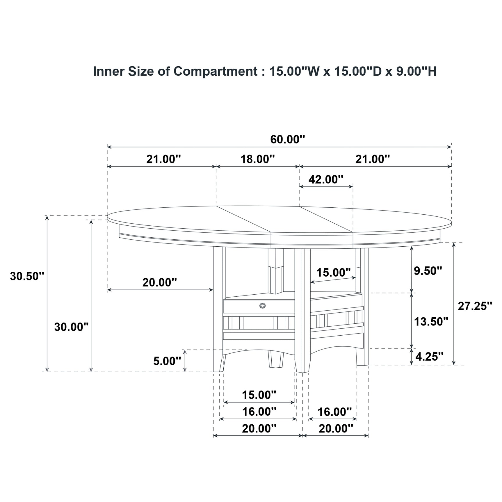 Lavon Oval 60-inch Wood Extension Leaf Dining Table Light Oak