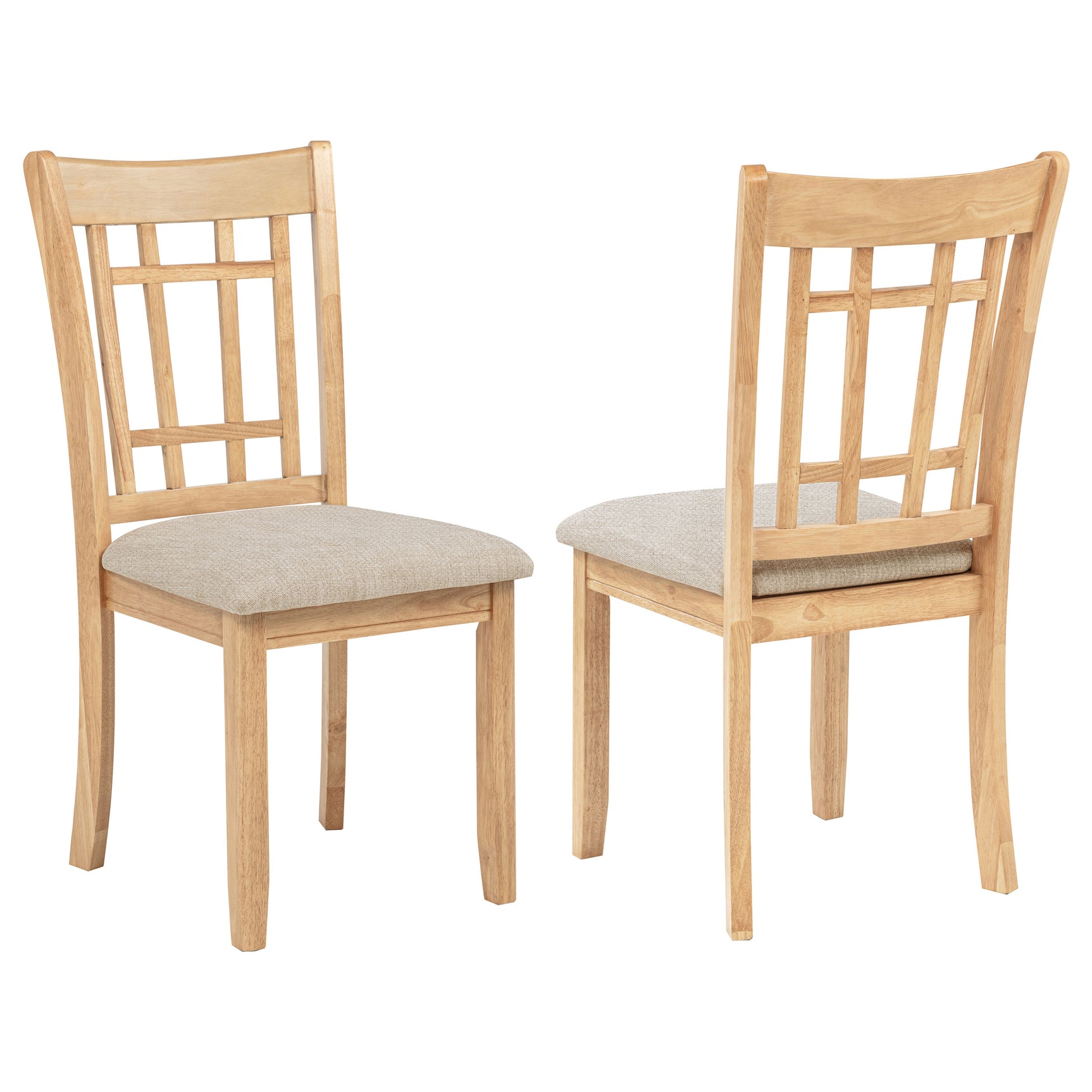 Tampa Furniture Outlet - Coaster - Lavon Wood Dining Side Chair Linen and Light Oak (Set of 2) - 106622