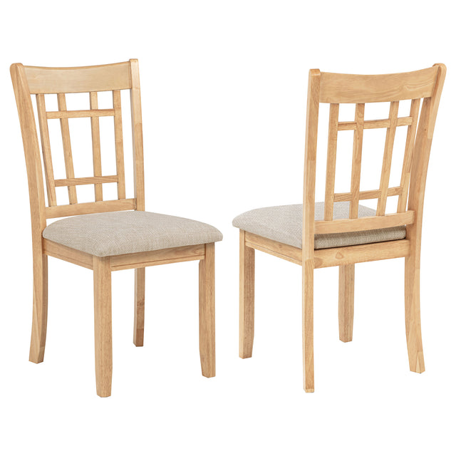 Tampa Furniture Outlet - Coaster - Lavon Wood Dining Side Chair Linen and Light Oak (Set of 2) - 106622