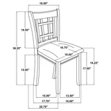 Lavon Wood Dining Side Chair Linen and Light Oak (Set of 2)