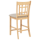 Lavon 5-piece Oval Counter Height Dining Set Light Oak