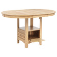 Tampa Furniture Outlet - Coaster - Lavon Oval 60-inch Counter Height Extension Dining Table Light Oak - 106628