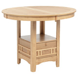 Lavon Oval 60-inch Counter Height Extension Dining Table Light Oak