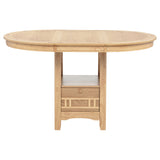 Lavon Oval 60-inch Counter Height Extension Dining Table Light Oak